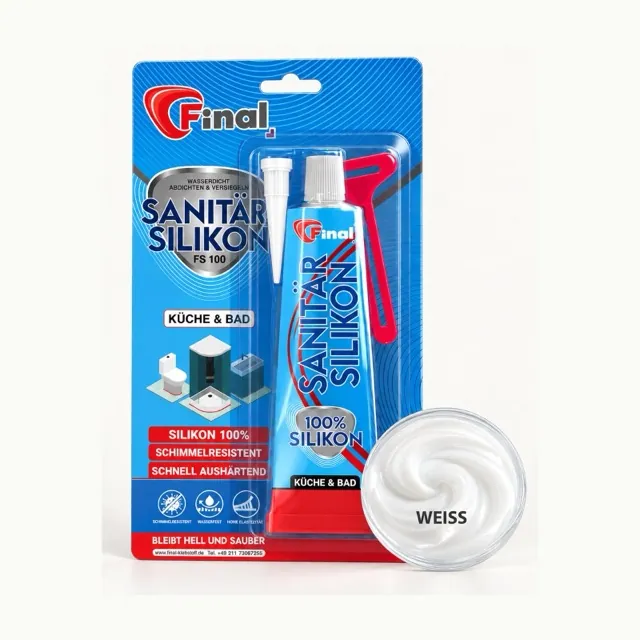 FINAL Sanitär Silikon, weiß, Tube 50 ml